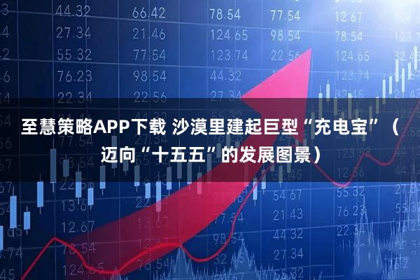 至慧策略APP下载 沙漠里建起巨型“充电宝”（迈向“十五五”的发展图景）
