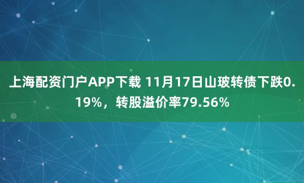 上海配资门户APP下载 11月17日山玻转债下跌0.19%，转股溢价率79.56%