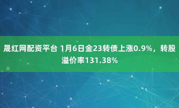 晟红网配资平台 1月6日金23转债上涨0.9%，转股溢价率131.38%