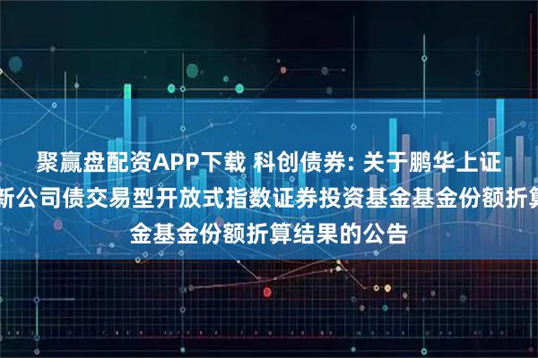 聚赢盘配资APP下载 科创债券: 关于鹏华上证AAA科技创新公司债交易型开放式指数证券投资基金基金份额折算结果的公告