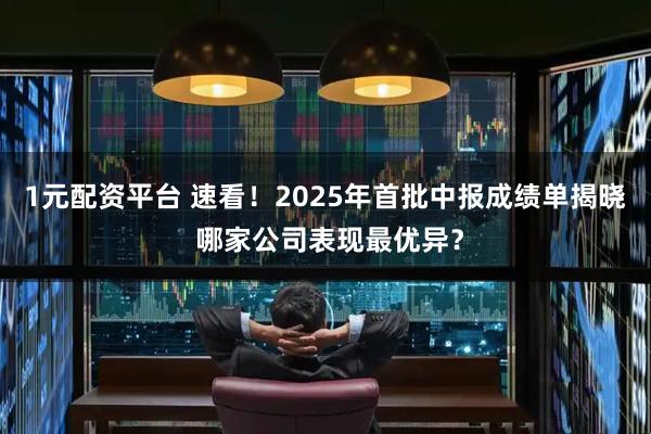 1元配资平台 速看！2025年首批中报成绩单揭晓 哪家公司表现最优异？
