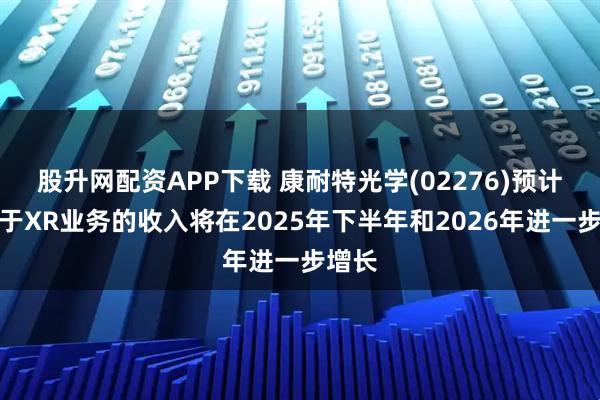 股升网配资APP下载 康耐特光学(02276)预计来自于XR业务的收入将在2025年下半年和2026年进一步增长